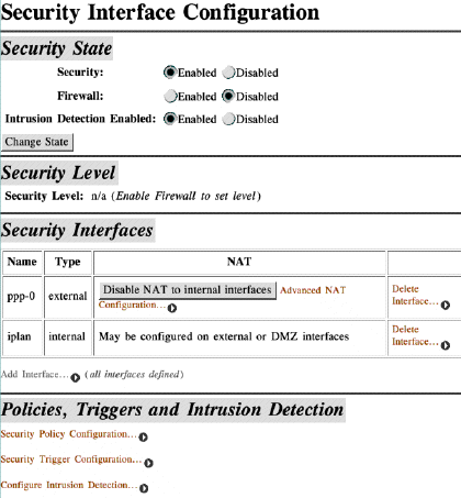 Setting up the Firewall