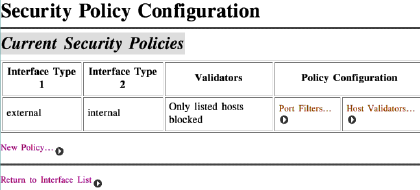 Current Security Policies